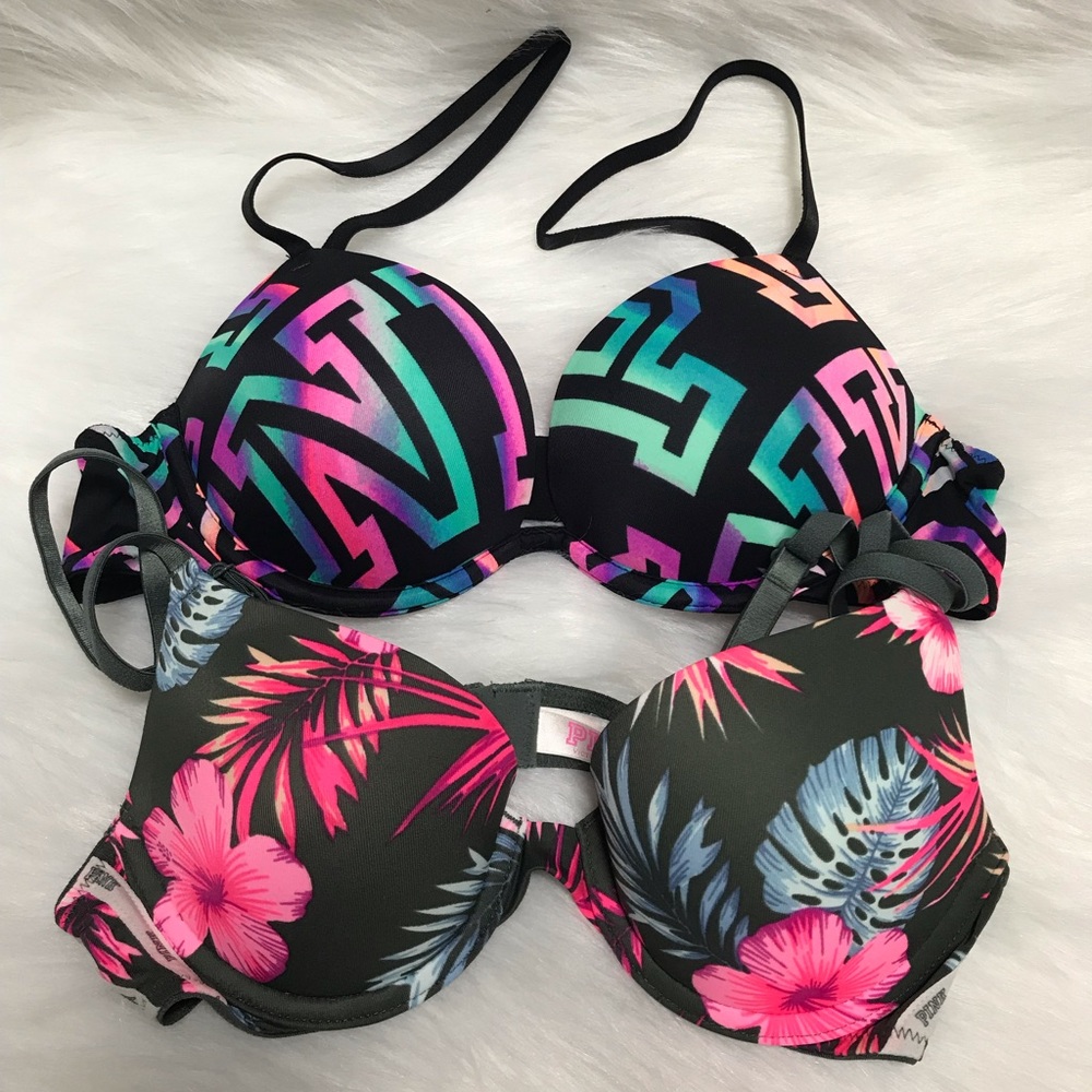 PINK Push Up Bra Set